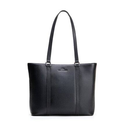 Dámska shopper kabelka z imitácie kože čierna 102-4E-208-1