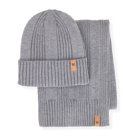 Zimný komplet čiapky a šálu z viskózy – elegantný unisex set 101-SF-008-8