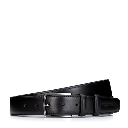 Elegantný pánsky kožený opasok v klasickom štýle v darčekovej krabičke