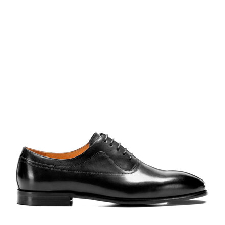 Pánske kožené oxfordky s jemne zaoblenou špičkou – klasická elegancia do detailu 101-M-305-1