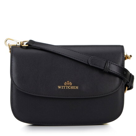 Dámska crossbody z prírodnej kože čierna 100-4E-214-1