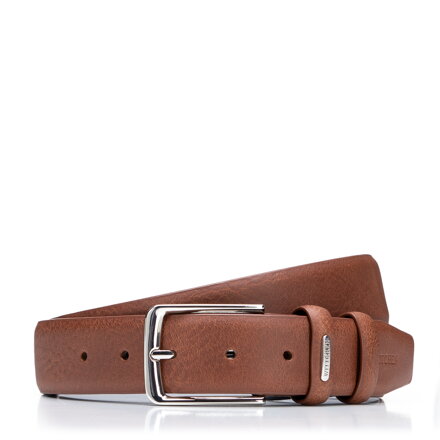 Pánsky hnedý kožený opasok z matnej kože – klasika v modernom štýle 101-8M-201-5