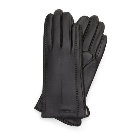 Elegantné dámske kožené čierne rukavice Wittchen 44-6A-004-1