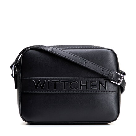 Kožená crossbody kabelka čierna 100-4E-634-1