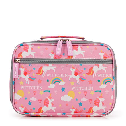 Detská obedová taška so vzorom dinosaura modrá 56-3K-007-LB