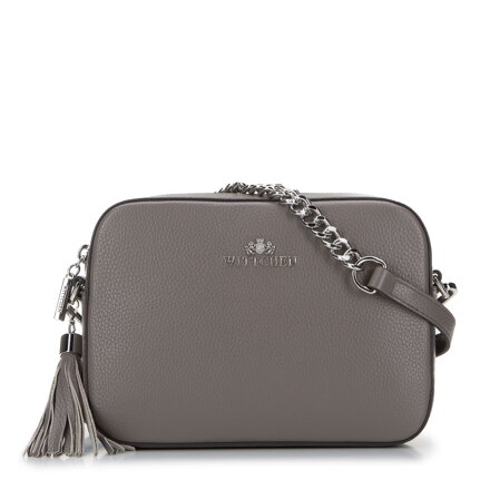 Dámska kožená listová kabelka so strapcom na retiazke