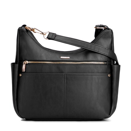 Čierna dámska crossbody kabelka Wittchen z polyesteru