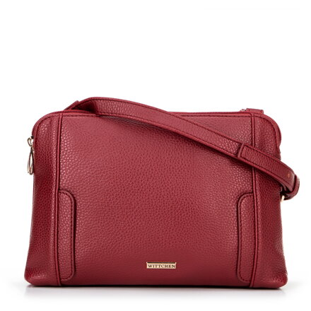 Dámska crossbody dvojkomorová kabelka červená 100-4Y-009-3