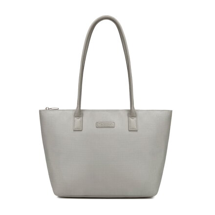 Dámska shopper kabelka z ekologickej kože sivá 102-4Y-401-8