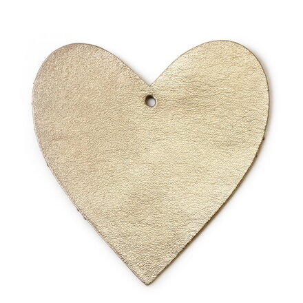 Zlatá vianočná ozdoba srdca 619-1212-01