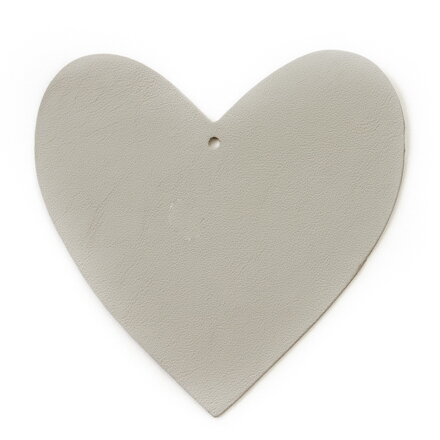 Svetlosivá vianočná ozdoba srdca 619-1212-20