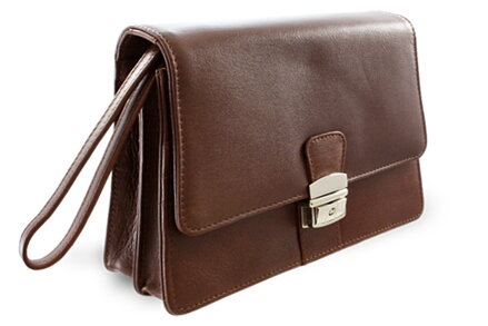 Hnedá pánska kožená dokladová etue 611-2411-40