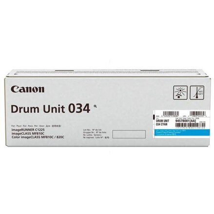 Canon originál válec 034 C, 9457B001, cyan, 34000str., azurová