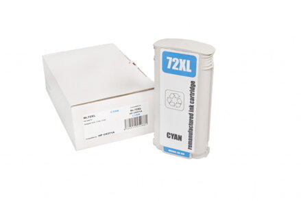 Renovovaná atramentová náplň C9371A, no.72, 130ml listov pre tlačiarne HP (BULK), azurová