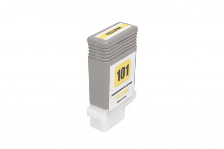 Renovovaná atramentová náplň 0886B001, PFI101Y, 130ml listov pre tlačiarne Canon (BULK), žltá