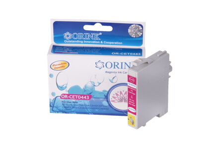 Kompatibilná atramentová náplň C13T04434010, T0443, 18,2ml listov pre tlačiarne Epson (Orink box), purpurová