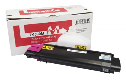 Kompatibilná tonerová náplň 1T02KVBNL0, TK590M, 5000 listov pre tlačiarne Kyocera Mita (Orink white box), purpurová