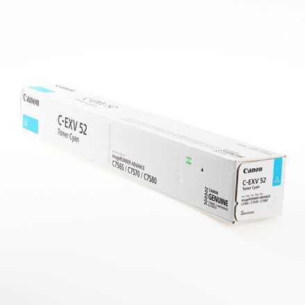 Canon originál toner CEXV52, cyan, 66500str., 0999C002, Canon IRC7565i, IRC7570i, IRC7580i, O, azurová