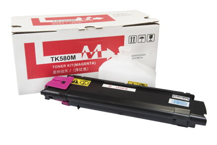 Kompatibilná tonerová náplň 1T02KTBNL0, TK580M, 2800 listov pre tlačiarne Kyocera Mita (Orink white box), purpurová