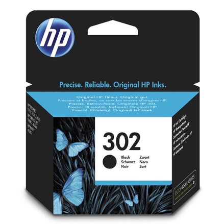 HP ink F6U66AE, HP 302, black, blister, 190str., 3.5ml, HP OJ 3830,3834,4650, DJ 2130,3630,1010, Envy 4520, čierna