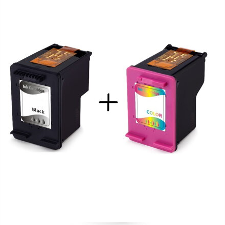 Renovovaná atramentová náplň 6ZA94AE, no.305XL/BK+color/18ml+18ml pre tlačiarne HP (BULK), čierna