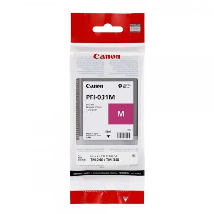Canon originál ink PFI-031 M, magenta, 55ml, 6265C001, Canon TM-240, TM-340, purpurová