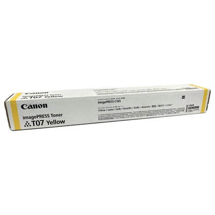 Canon originál toner T07 Y, 3643C001, yellow, 37500str., Canon ImagePRESS C165, c170, c270, Lite C165, C265, C270, žltá