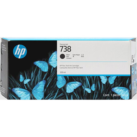 HP originál ink 498N8A, HP 738, čierna, 300ml