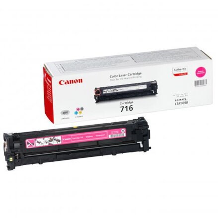 Canon originál toner CRG716, magenta, 1500str., 1978B002, Canon LBP-5050, 5050n, MF-8050, O, purpurová