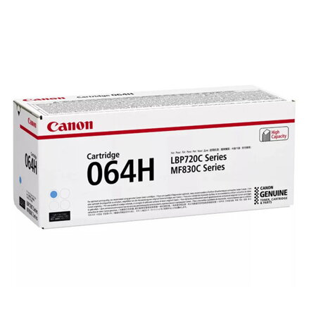 Canon originál toner 064HC, 4936C002, cyan, high capacity, azurová