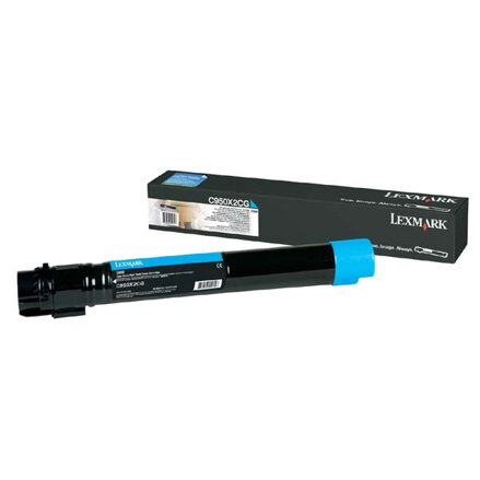 Lexmark originál toner C950X2CG, cyan, 22000str., Lexmark C950, O, azurová