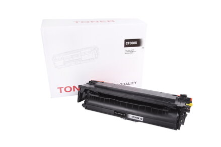 Kompatibilná tonerová náplň CF360X, 508X, 0461C001, CRG040HBK, 12500 listov pre tlačiarne HP, čierna