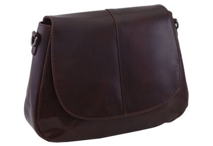 Dámska kožená crossbody kabelka čierna 250706