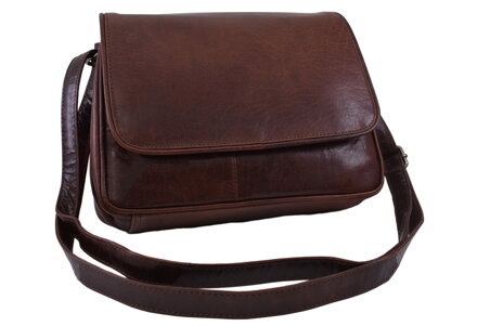 Dámska kožená crossbody kabelka hnedá 250714