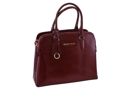 Dámska kožená kabelka červená 280140