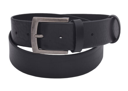 Kožený pánsky opasok 740-40-36 čierny hladký pracka Vincent