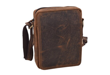 Pánske kožené crossbody tmavohnedý hunter 250586
