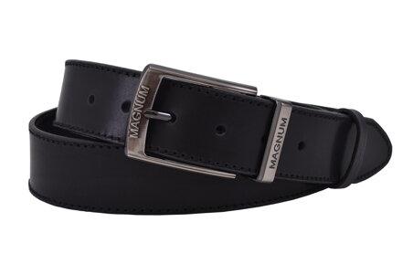 Pánsky kožený opasok 740-40-125 čierny šitý pracka Magnum III