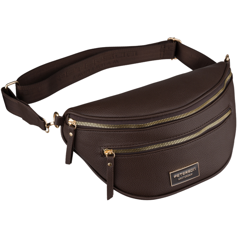 Dámska hnedá crossbody taška z ekokože Peterson