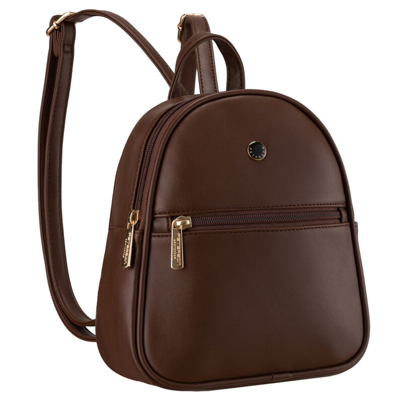 Dámsky mini mestský batoh hnedý z ekokože Peterson