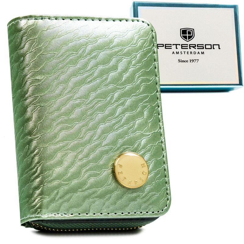 Malá dámska peňaženka Peterson svetlozelená RFID
