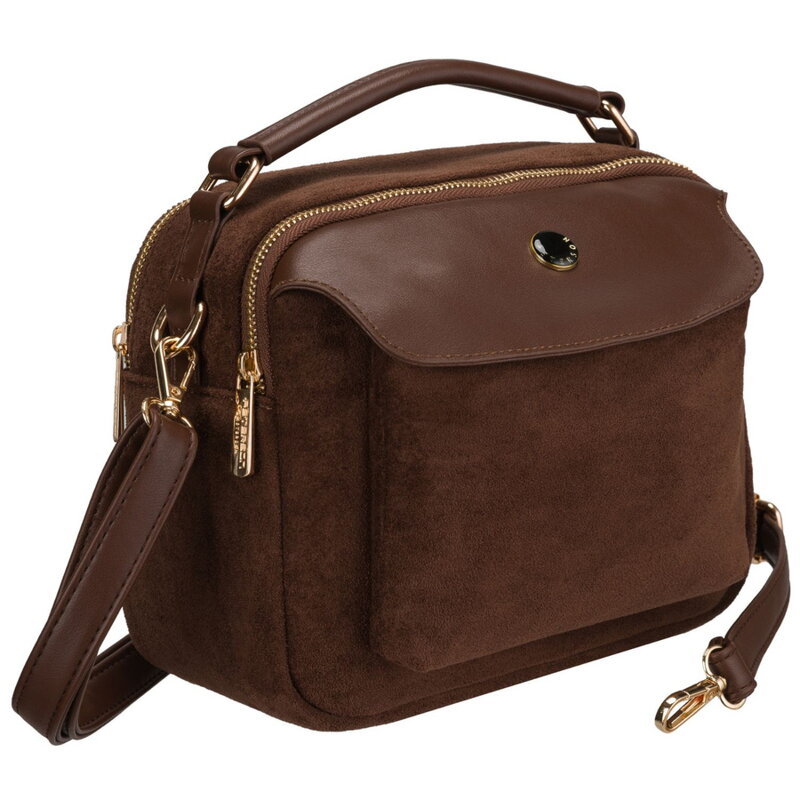 Dámska hnedá crossbody kabelka z ekokože Peterson