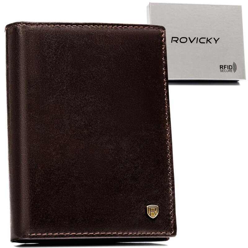 Pánska peňaženka ako darček vyrobená z pravej kože RFID - Rovicky Pánska peňaženka ako darček vyrobená z pravej kože RFID - Rovicky