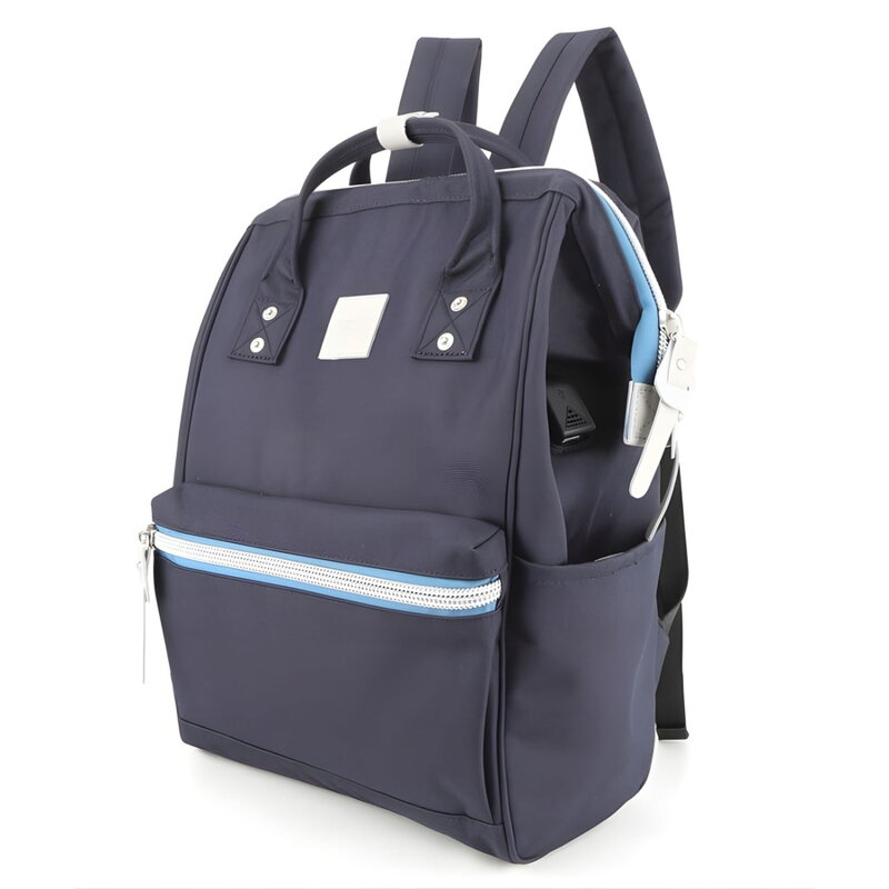 Veľký modrý ruksak na notebook s USB portom – funkčný a odolný