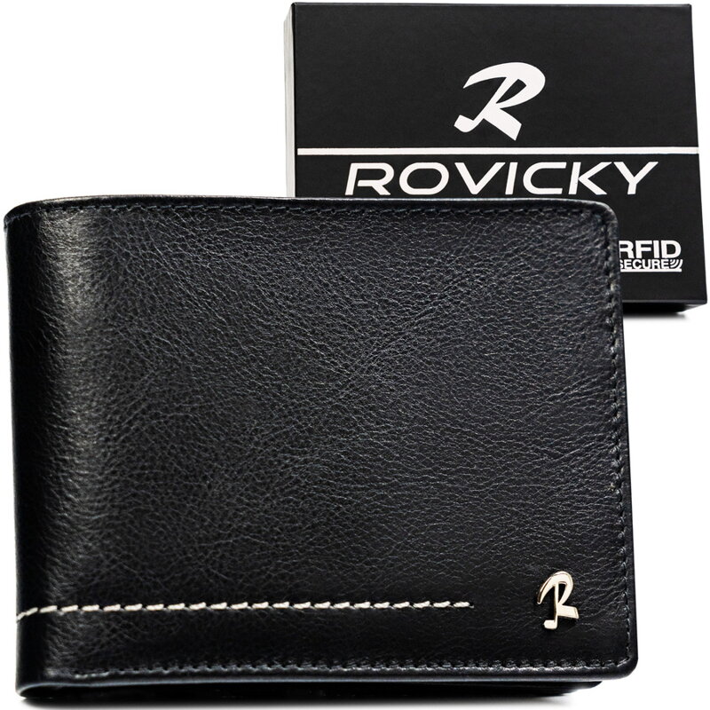Elegantná pánska kožená peňaženka s RFID ochranou - Rovicky
