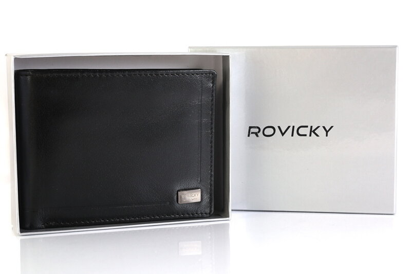 Pánska kožená peňaženka s ochranou karty RFID Protect - Rovicky Pánska kožená peňaženka s ochranou karty RFID Protect - Rovicky