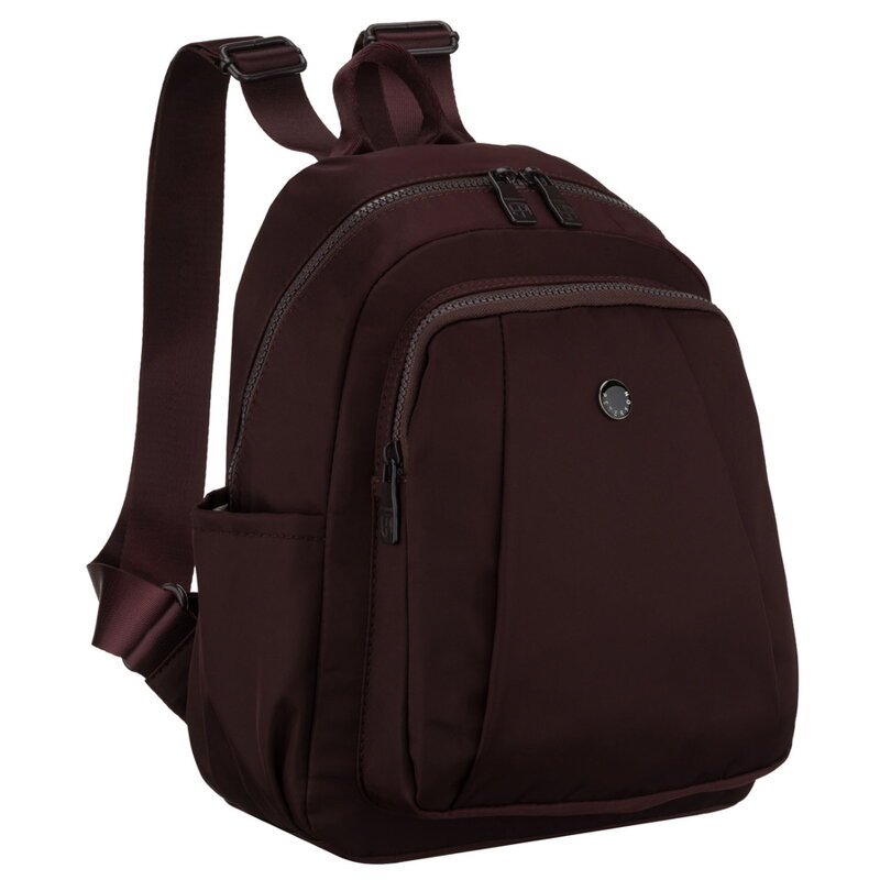 Dámsky bordový ruksak z polyesteru, ľahký a jednokomorový