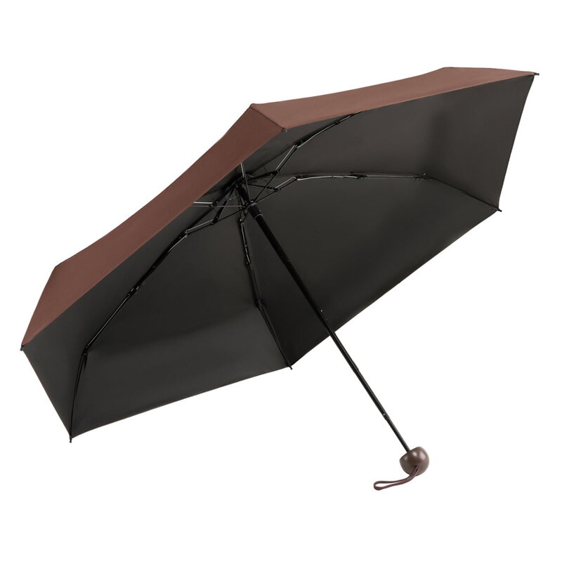 Skladací mini cestovný dáždnik hnedý Peterson