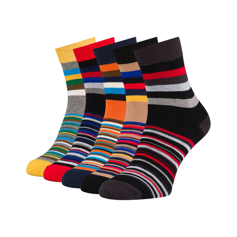 Zestaw 5 par skarpet męskich w paski w rozmiarze 40-45 - Peterson