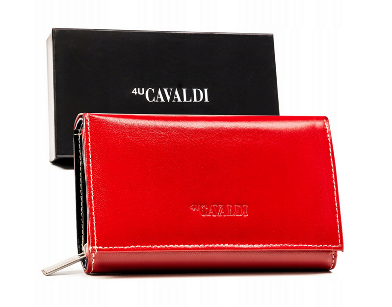 Veľká, kožená dámska peňaženka s RFID systémom - 4U Cavaldi Veľká, kožená dámska peňaženka s RFID systémom - 4U Cavaldi